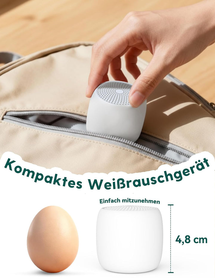 Babelio White Noise Machine Baby 1000-mAh-Akku, 25 beruhigende Geräusche für Erwachsene, Kinder & Ba