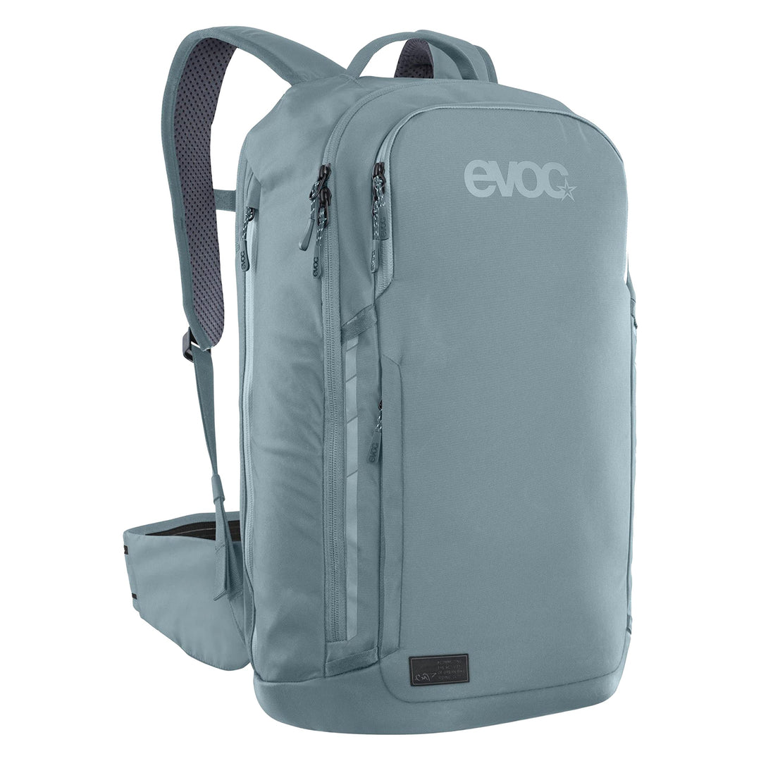 EVOC COMMUTE PRO 22 Rucksack (Fahrradrucksack, inkl. Rückenprotektor, recyceltes Polyester, Fahrradz
