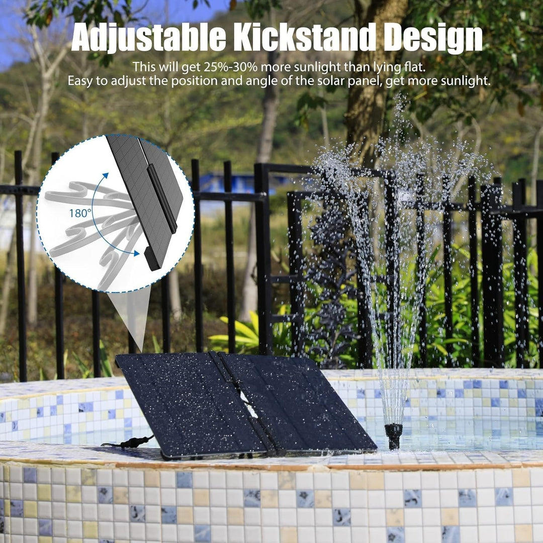 AISITIN 20W DIY Solar Springbrunnen 2022 Neuestes Upgrade Falten Solar Teichpumpe mit verstellbarem