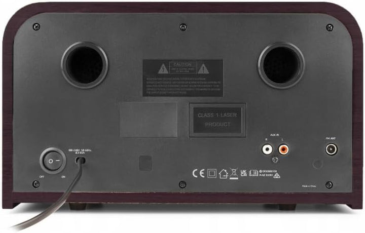 Retropolis Boston Wohnzimmer-Radio – Netzwerk DAB+ DIGITAL AM/FM USB-A Bluetooth CD LED – Vintage De