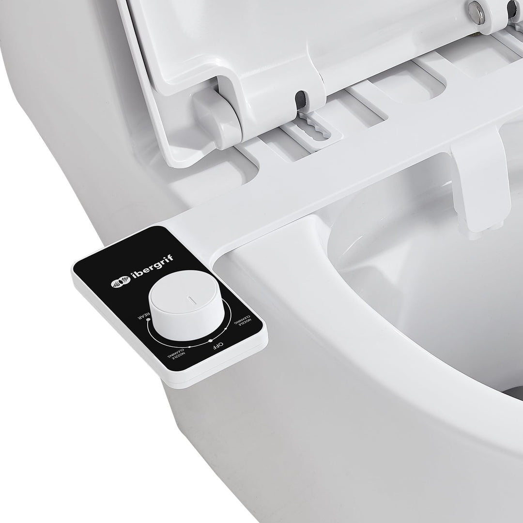 Ibergrif Bidet Aufsatz, Ultra-Slim Bidet Einsatz für Toilette, Nicht Elektrisch, Einstellbarer Druck