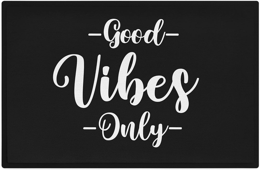 Trendation - Fussmatte Spruch Good Vibes Only Lustige Fussmatte 60x40 cm Aussen und Innenbereich Wet