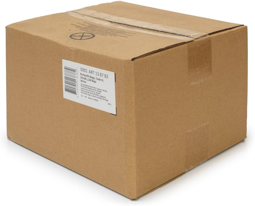 Brabantia Müllbeutel PerfectFit Multipack (Code H - 50l / 60L) Extra Starke Müllsäcke mit Zugband, 6