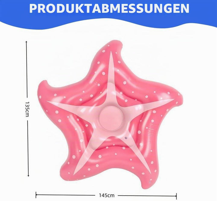 Luftmatratze Pool Seestern, Pool Hängematte und Schwimmliege, Wasserhängematte, Float Aufblasbarer P