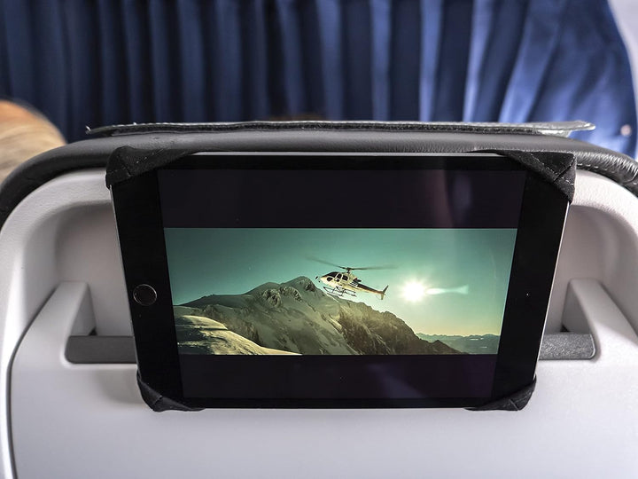 TRIPFLIX ® MAX universal Tablethalter für Flugzeugsitze | roll- und Faltbare Halterung | Ultraleicht