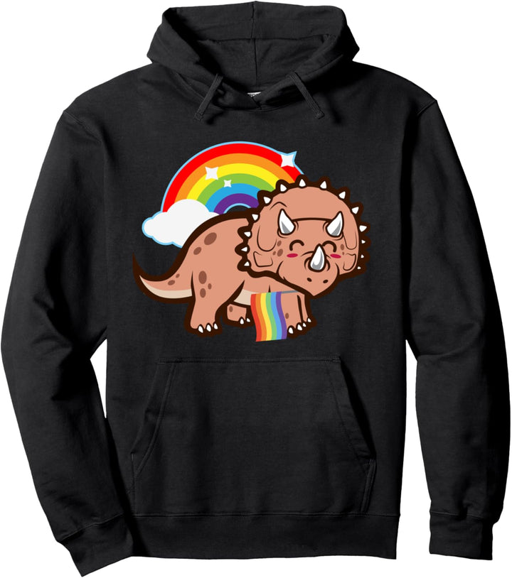 LGBT schwul lesbisch Stolz, Regenbogen, Triceratops Dinosaur Pullover Hoodie