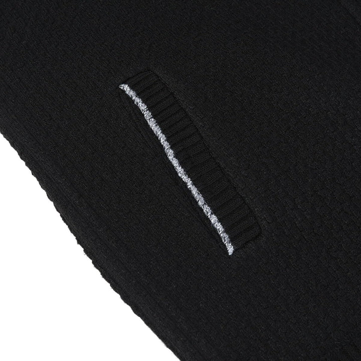 Allthemen Herren Cardigan Grobstrick Reissverschluss Strickjacke mit Stehkragen Winter Pollover Knit