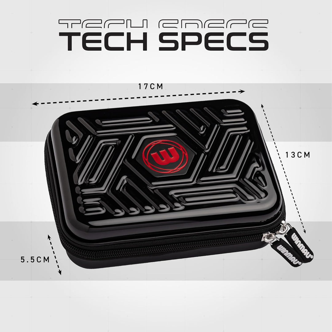 WINMAU Armor G2 Darts Geldbörse - Schwarzes Darts-Etui für komplett montierte Dart und Zubehör - Sto