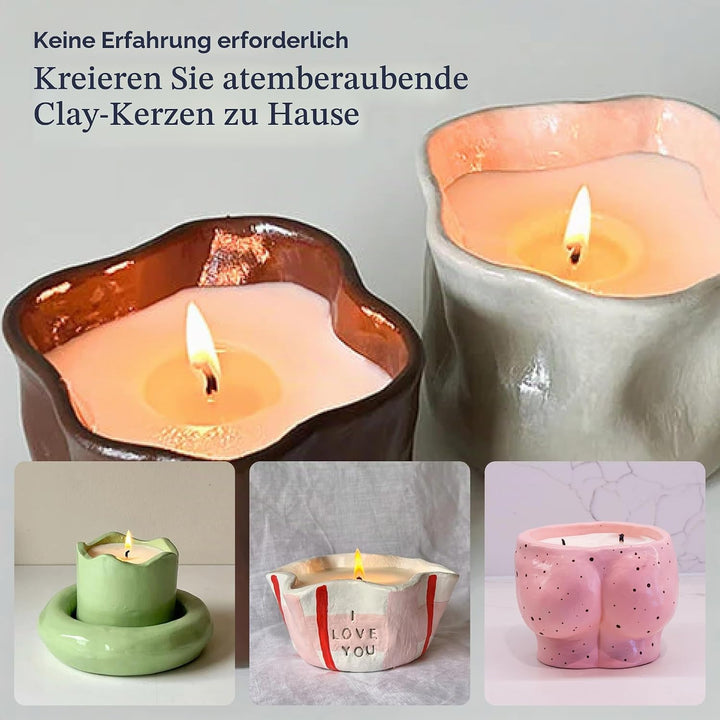 Sculpd Töpferei-Kit zur Kerzenherstellung mit lufttrocknendem Ton | Anfänger Starter-Kit zur Kerzenh