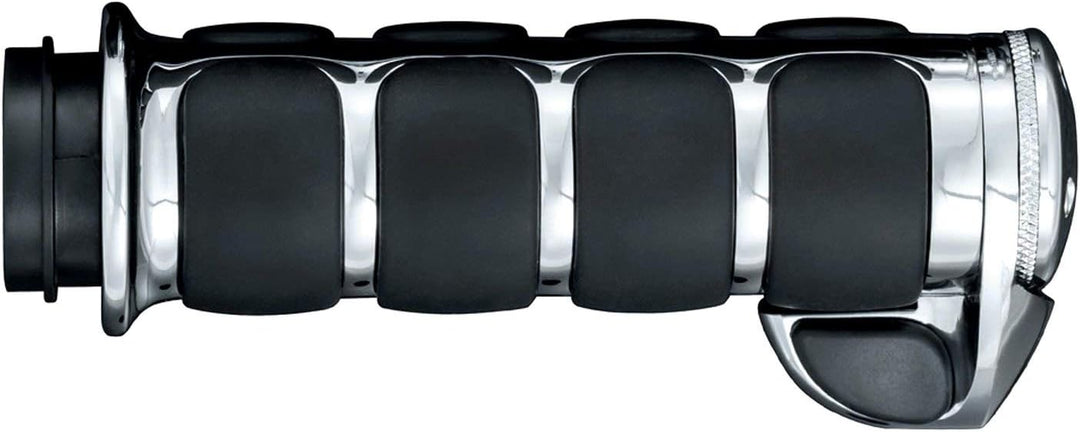 Kuryakyn 1 Paar Premium ISO Lenkergriffe mit Standard Drosselklappe Boss für Doppelkabel Gashebel St