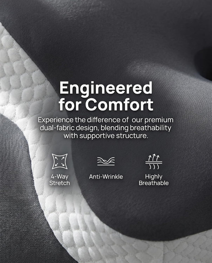 Ergonomisches Kopfkissen,Memory Foam Kissen (Dunkelgrau)