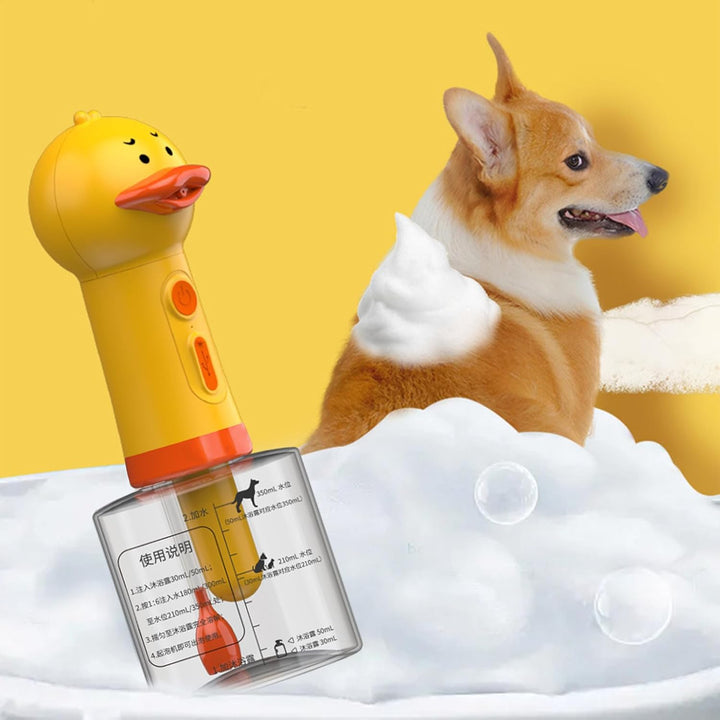 Elektrischer Entenspender, wiederaufladbarer Haustierbaden, elektrischer Hundeschaumspender, wiedera