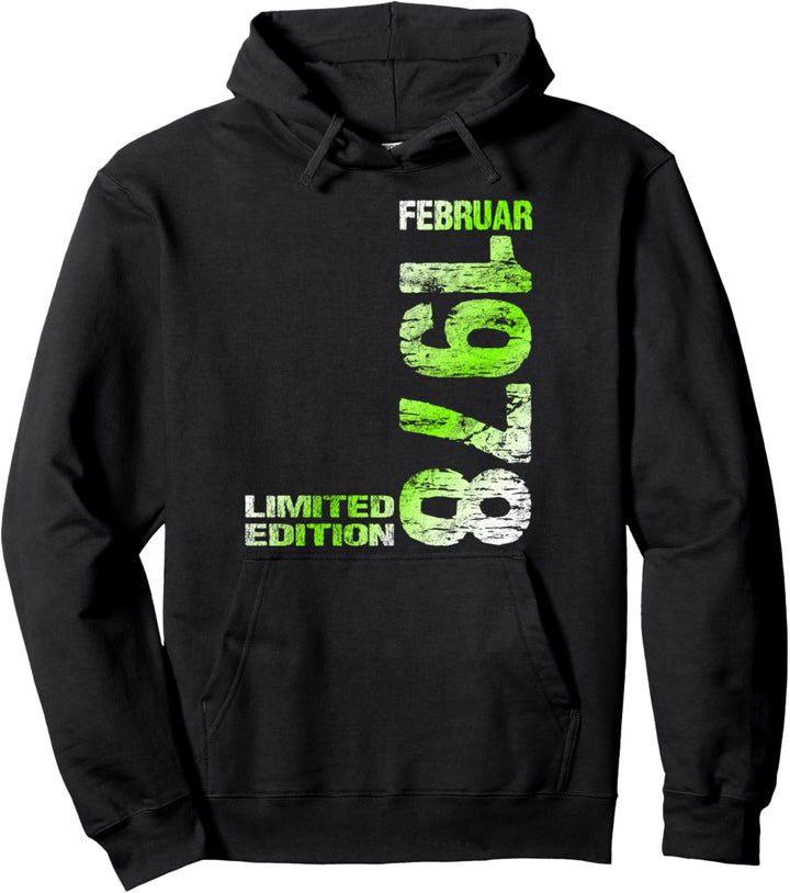 Februar 1978 Mann Frau 46. Geburtstag Limited Edition 46 Pullover Hoodie