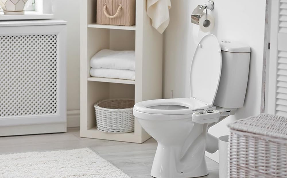 Bidet Einsatz Für Toilette linkes, Cold/Heiss Water Bidet Dusch-WC,mit Einziehbare selbstreinigende