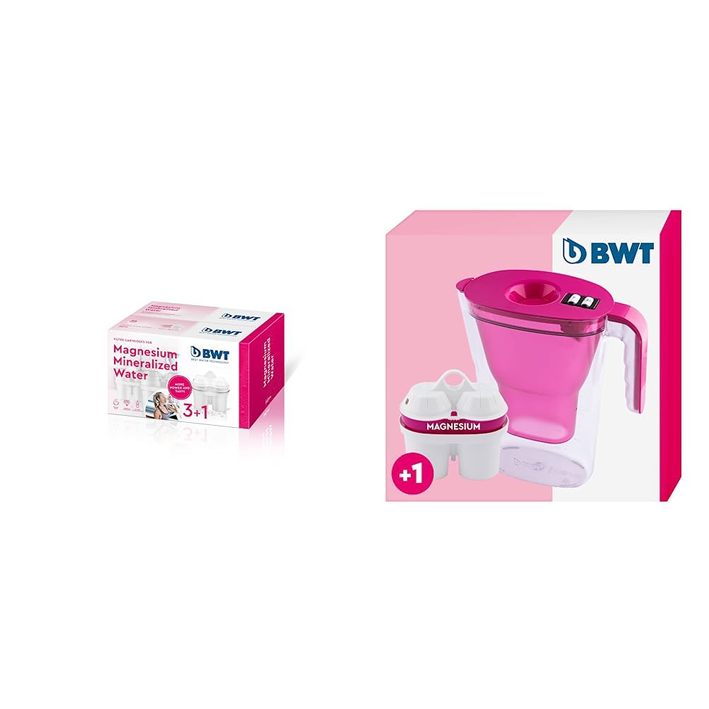 BWT - 814134 - Filterkartusche Magnesium Mineralized Water & Wasserfilter Vida Rosa 2,6L | Filter mi
