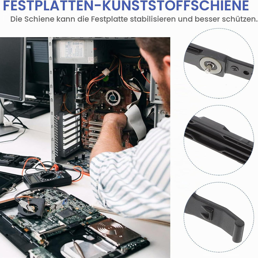 SOLUSTRE 2Paar Interne Ständer Halterung Halterung für HDD-Computer Ersatz Montage-Hartschienen Zube