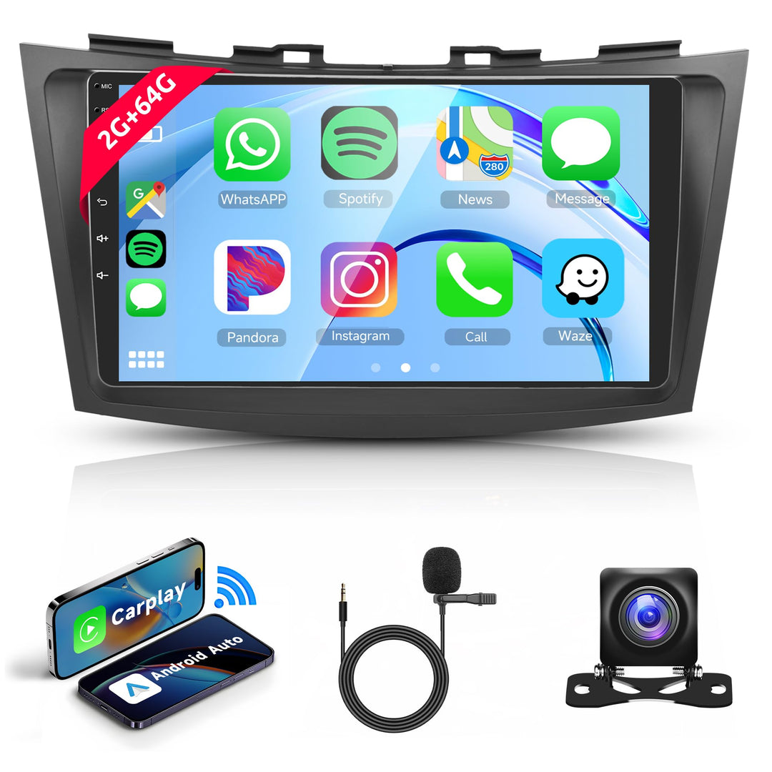 2G+64G Wireless Carplay Android 13 Autoradio für Suzuki Swift 2011-2017 Suzuki Ertiga 2012-2017 9 Zo