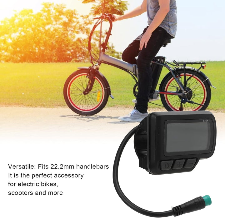Elektrofahrrad EN06 LCD-Display, Echtzeit-Aufzeichnung der Batterieleistung, Geeignet 24 V, 36 V, 48