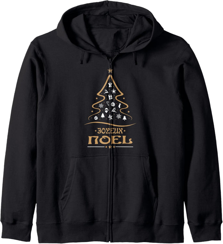 Joyeux Noel Frohe Weihnachten Französisch Urlaub Kapuzenjacke