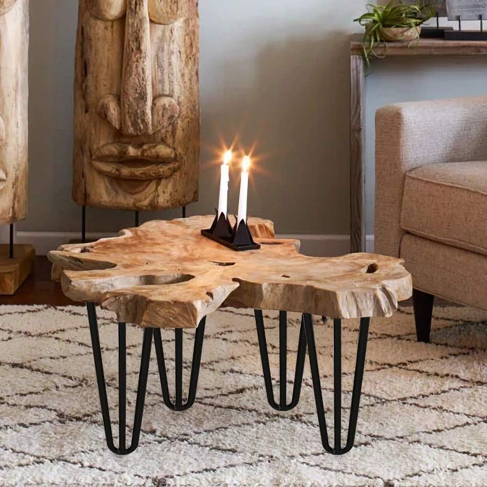 Ikodm 4er Set Hairpin Legs 15CM Haarnadel Tischbeine Tischkufen Esstisch mit Dreifachstab Freie Bode