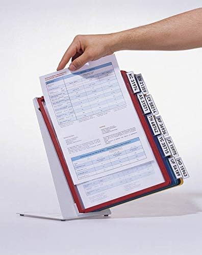 Durable Tisch-Sichttafelsystem (Vario Table 10, mit 10 Sichttafeln A4) mehrfarbig, 557000 Tisch 10 T