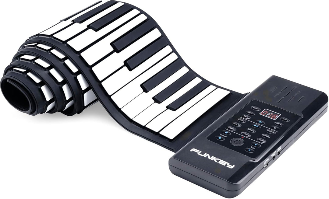 Funkey RP-88A Rollpiano (88 Tasten, Aufnahmefunktion, MIDI, 128 Sounds, 128 Rhythmen, 14 Demo Songs,