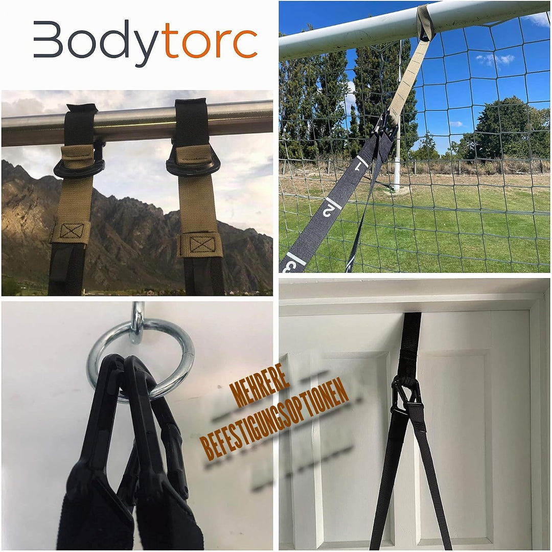 Suspension Trainer, Bodyweight Training Straps for Full Body Workouts at Home, Includes Door Anker,