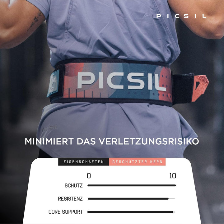 PICSIL - Lendenwirbelgurt Lockpro aus Neopren, Flexibler Support für Cross Training, Functional &amp; Po