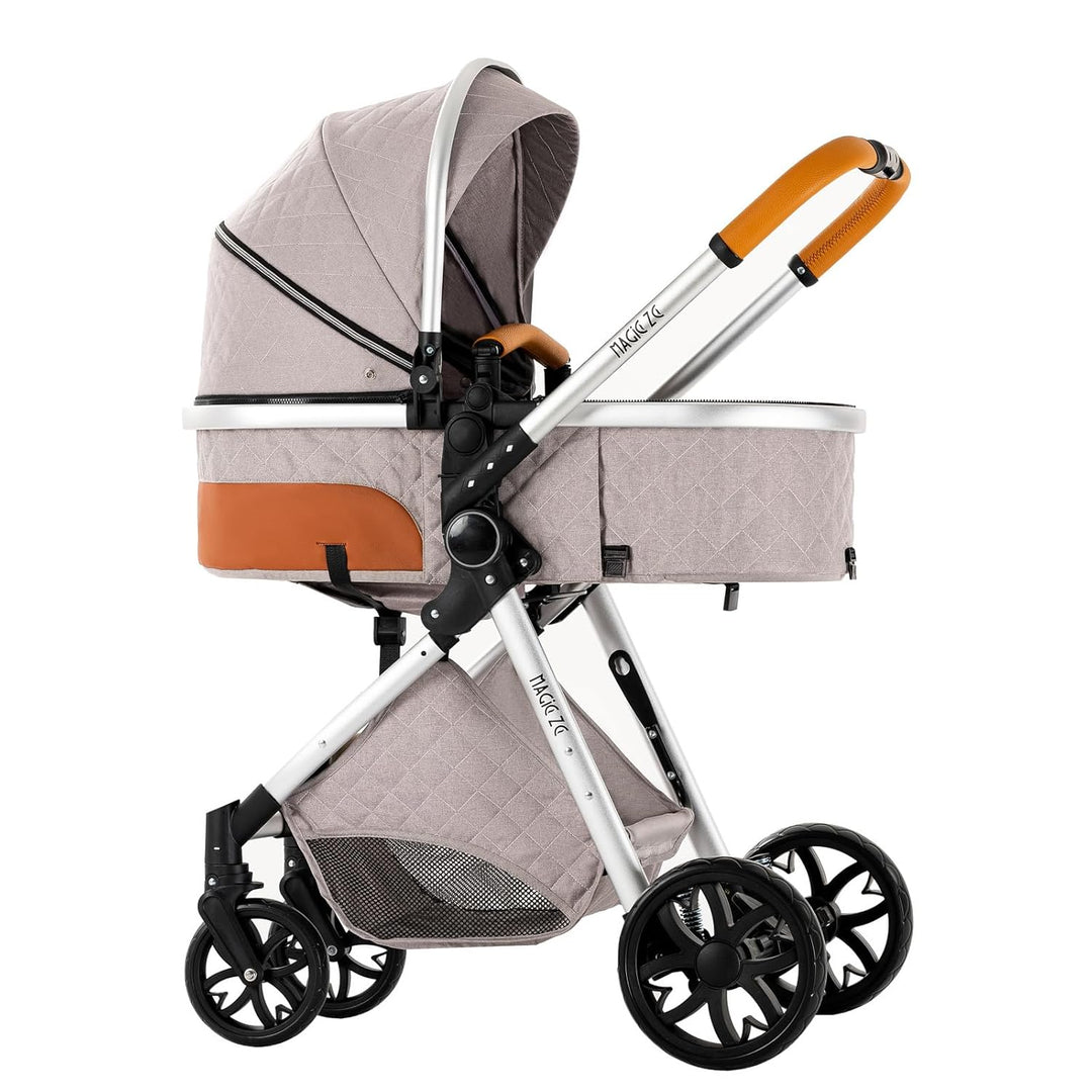 Doraystar Kinderwagen 3 in 1, Kombikinderwagen 3 in 1 mit Zwei Umkehrbaren Schiebemodi, Kinderwagen