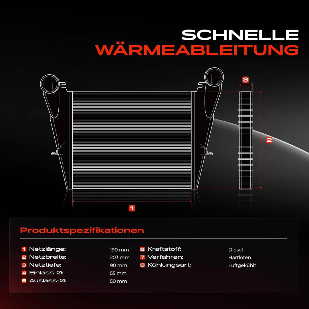 Frankberg Ladeluftkühler Turbokühler Kompatibel mit Tucson JM 2.0L 2004-2010 Sportage JE KM 2.0L 200