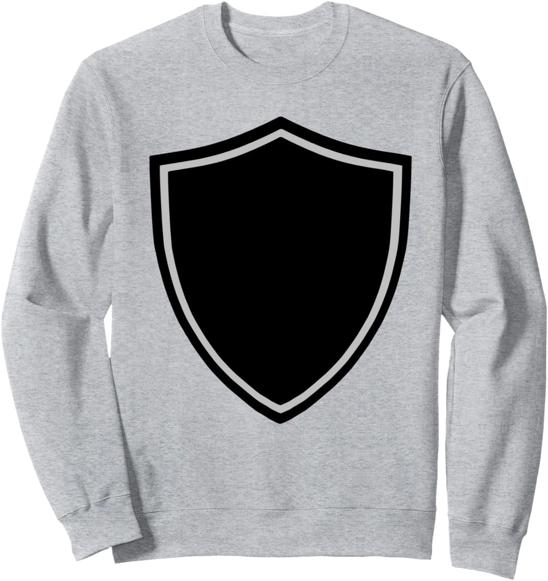 Schwarzer Schild Weisser Rand Sweatshirt