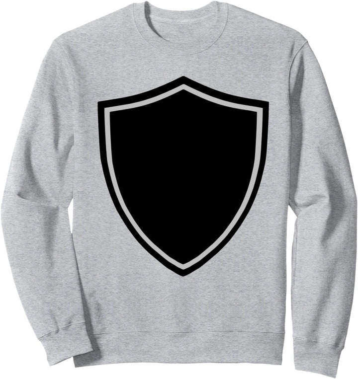 Schwarzer Schild Weisser Rand Sweatshirt