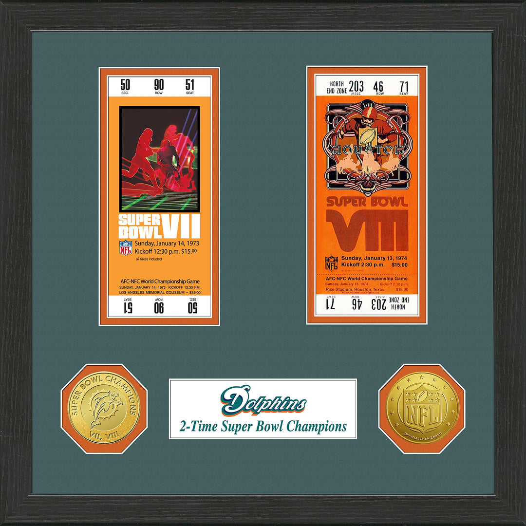 NFL Super Bowl champtionship Ticket Collection Miami Dolphins, Miami Dolphins