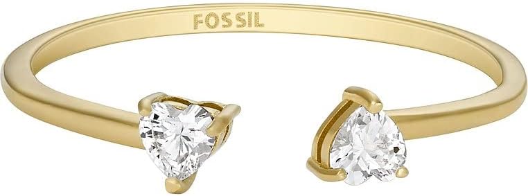 FOSSIL Damenring Sadie Tokens Of Affection Gold-Tone Edelstahl Toi Et Moi, JF04359710