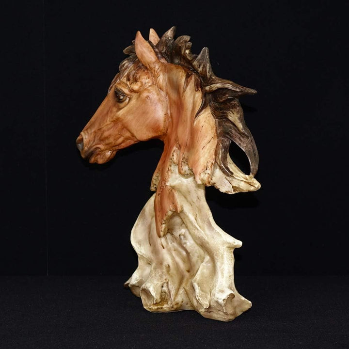 IM Derko Figur Pferdebüste Büste Pferd braun Sammlerfigur Dekoration Western Saloon Indianer Pferdef