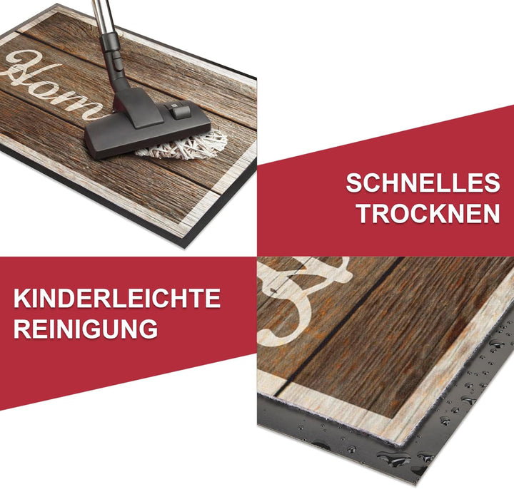 Hochwertige Fussmatte 60x80 cm (Large) – Schmutzfangmatte für Innen & Aussen, rutschfest mit hoher S