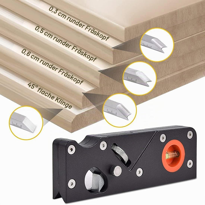 Fasenhobel Holzbearbeitungshobel Kantenkanten-Eck-Abflachwerkzeug, Eckhobel für Holz, manuelle Handf