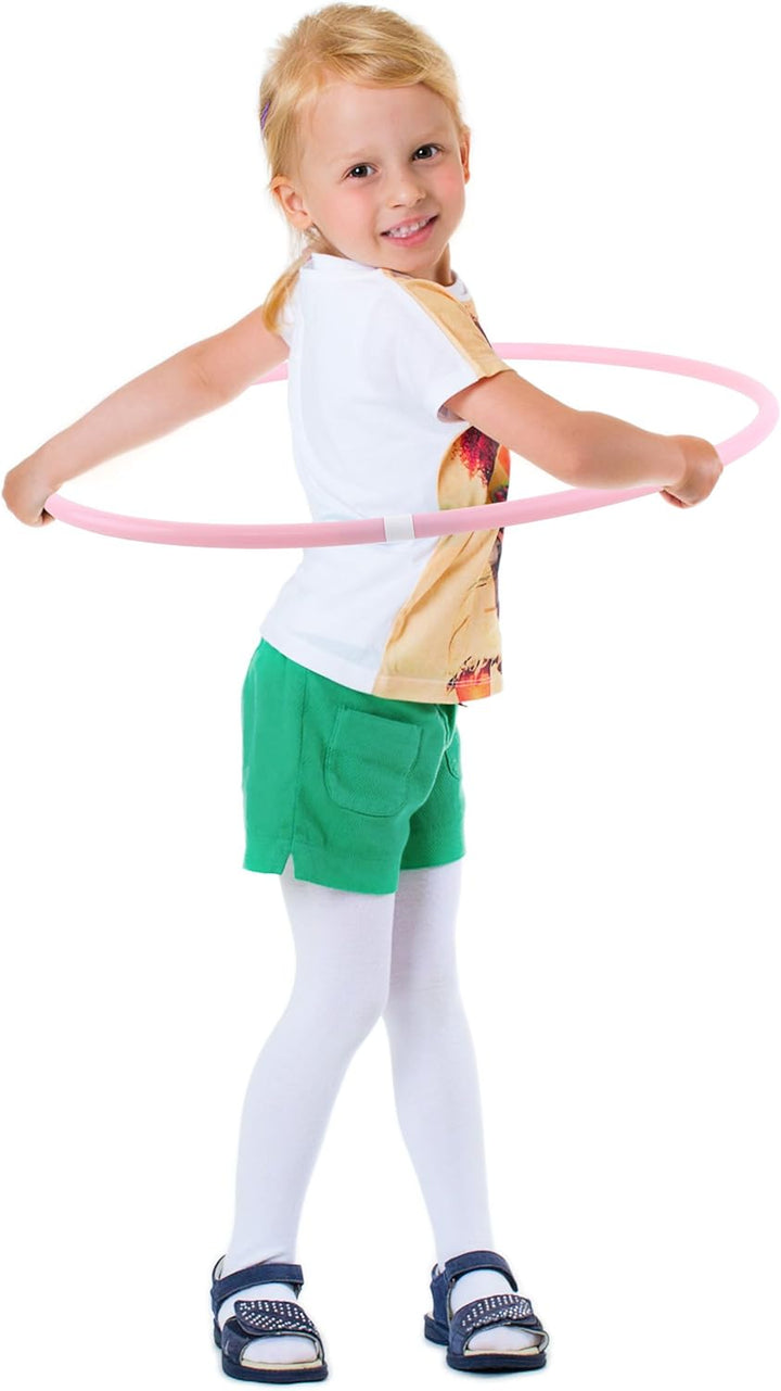 HOOPOMANIA Kinder Hula Hoop Reifen einfarbig [Ø60cm - Ø80cm] Hula Hoop für Kinder bunt Rosa Ø75cm, R