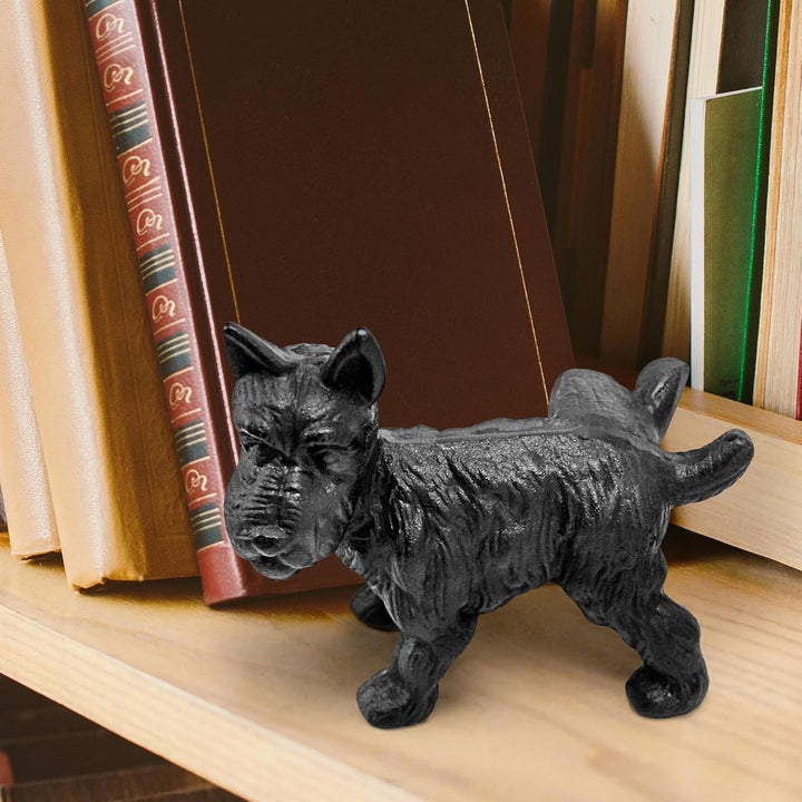Design Toscano Unartiger pinkelnder Scotty, Buchstütze und Türstopper Frecher pinkelnder Hund, Frech