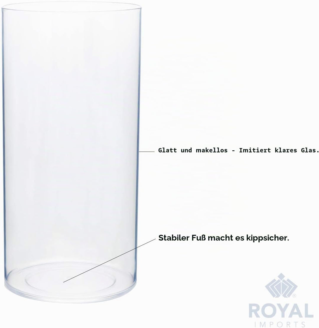 Royal Imports Blumenvase, Acryl, Zylinder, dekorativer Mittelpunkt für Zuhause oder Hochzeit, Nicht