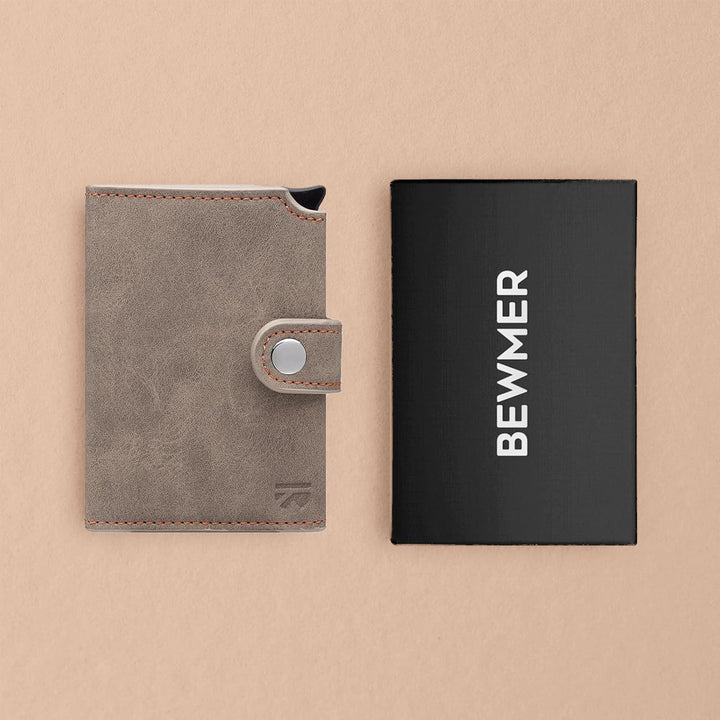 BEWMER 2 Shielded | Herren und Damen Slim Wallet mit RFID-Schutz Anti-Cloning | Kartenetui mit Münzf