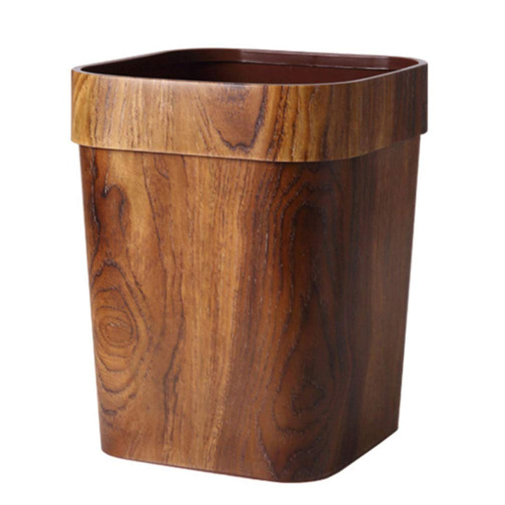 LIFKOME Imitierter Holz-Mülleimer, rustikaler Mülleimer, Mülleimer für Badezimmer, Schlafzimmer, Küc