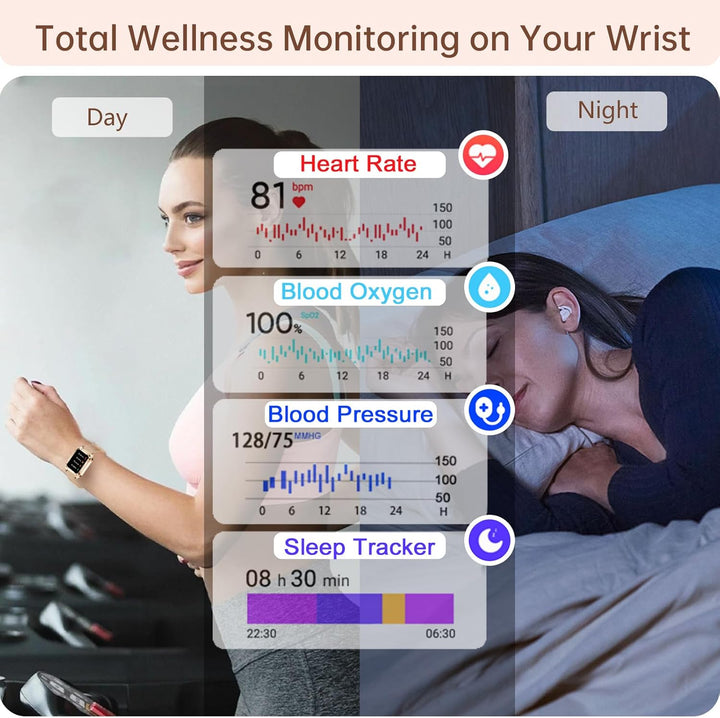 Smartwatch für Damen mit Sprachassistent,1,59" Touchscreen Damen Smart Watch mit Tätigen/Annehmen vo