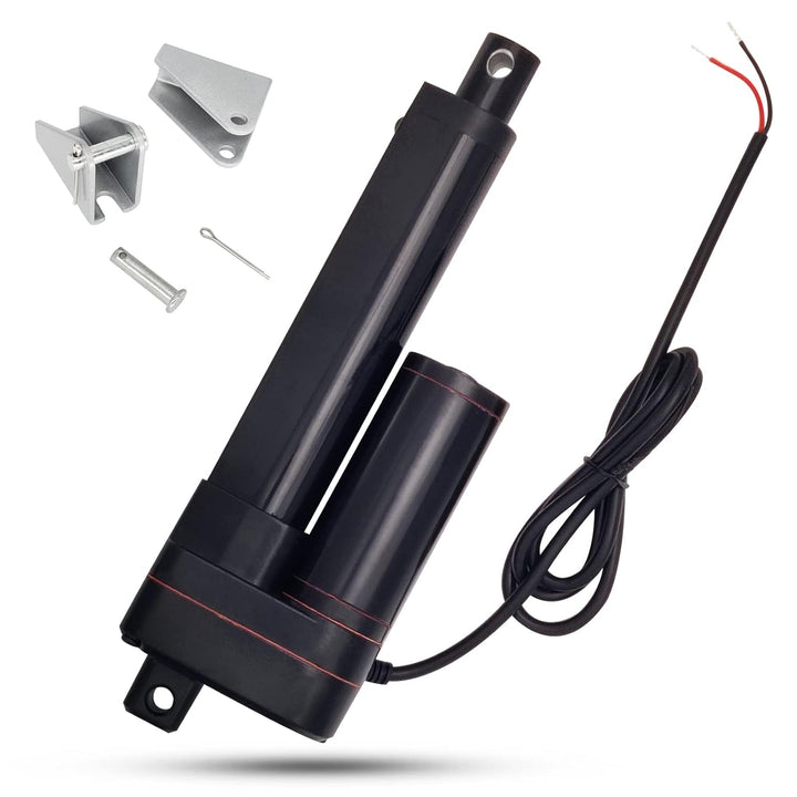 Jvnvlki 3000N 100mm Hub Linearantrieb 12V Linear Actuator Linearmotor 5mm/s Mit Montagebügeln für Sc