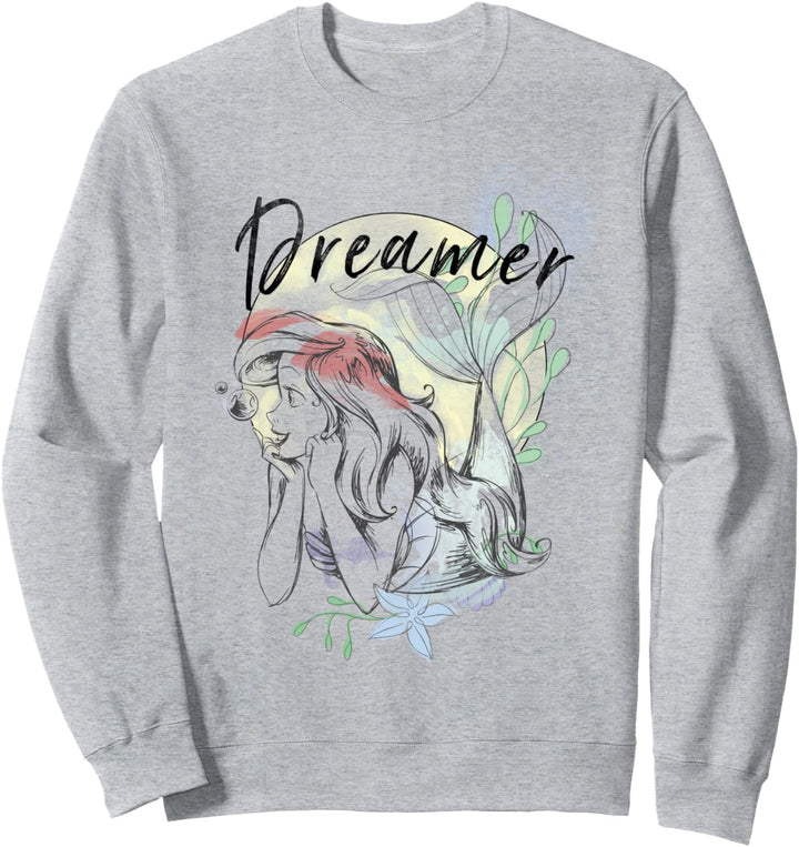 Disney The Little Mermaid Ariel Dreamer Watercolor Sketch Sweatshirt