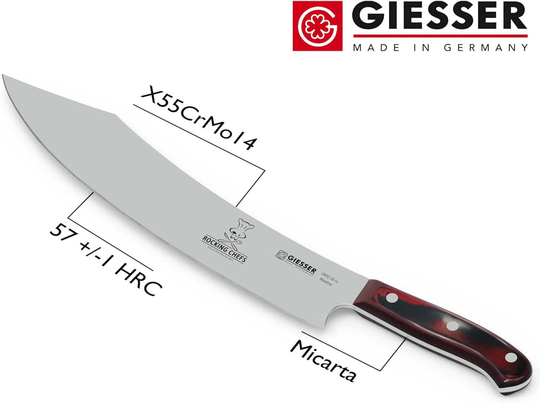 Giesser seit 1776 - Made in Germany - Kochmesser 30 cm Rocking Chefs, PremiumCut Barbecue No 1, Küch