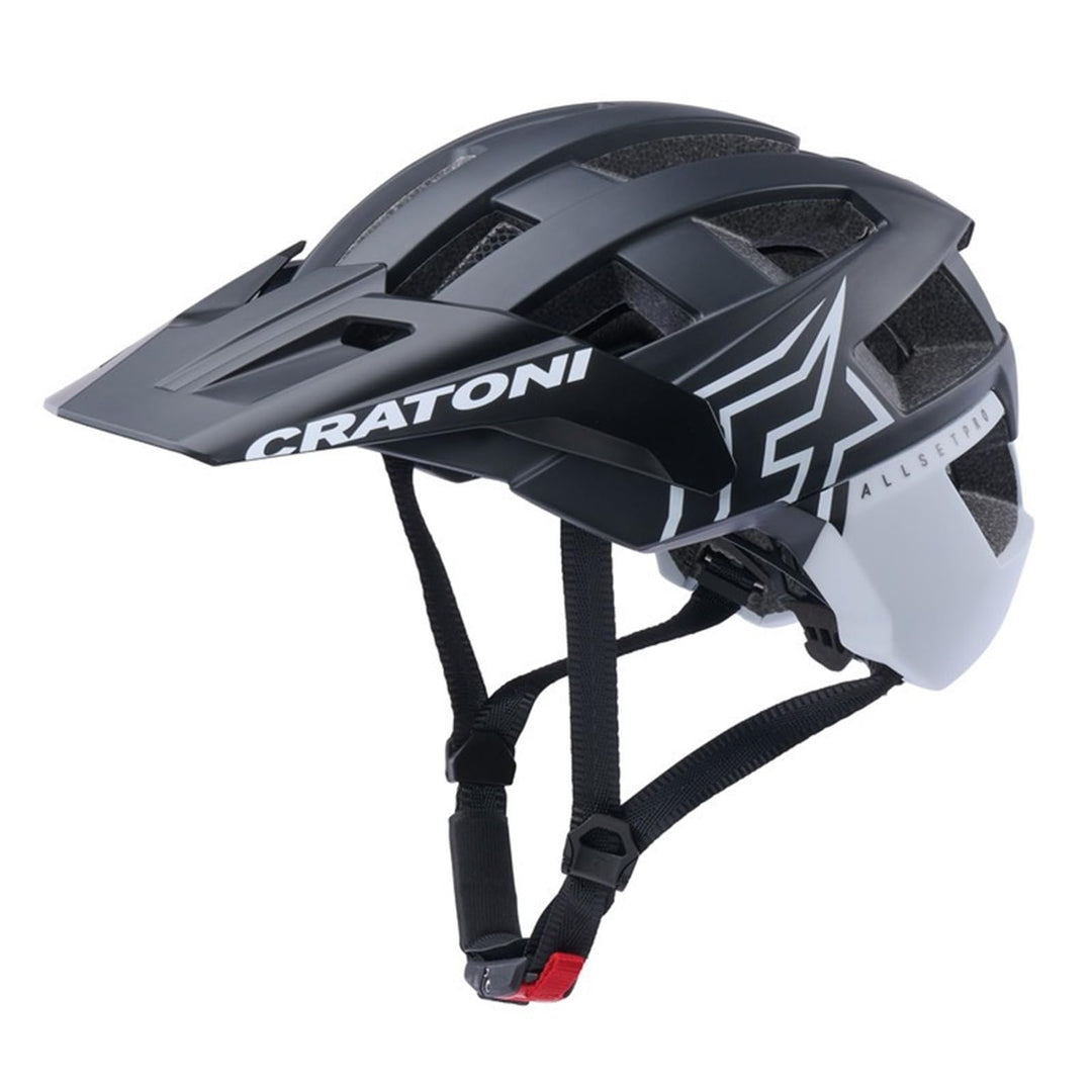 Cratoni MTB - Fahrradhelm AllSet Pro schwarz/weiss matt, M