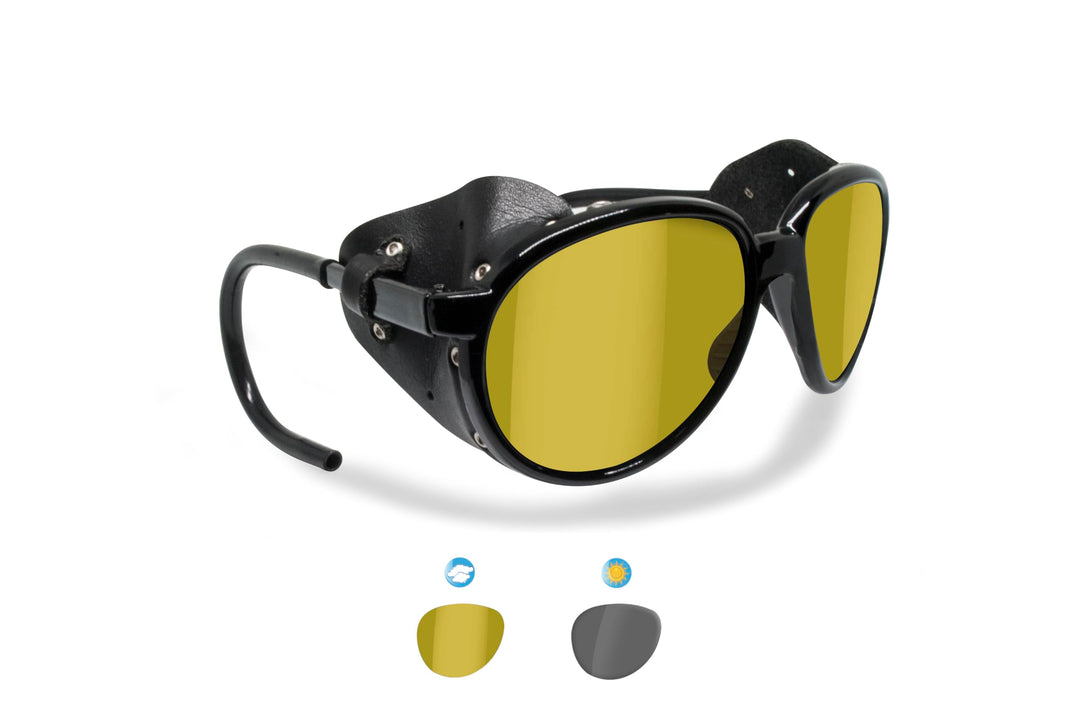BERTONI Polarisierte Bergbrille Gletscherbrille Bergsteigerbrille Skibrille Trekking mod. Cortina So