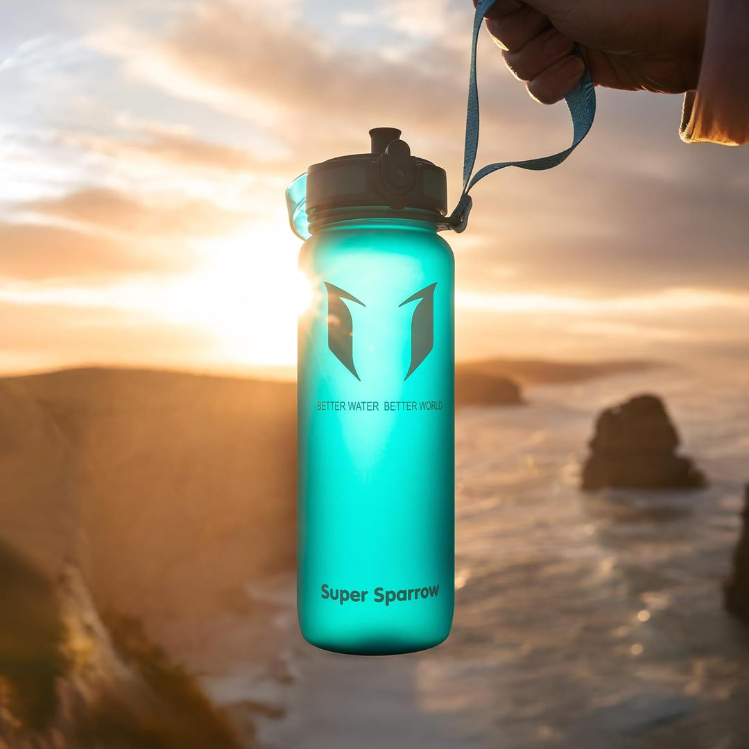 Super Sparrow Trinkflasche - Tritan Wasserflasche - 350ml, 500ml, 750ml, 1000ml - BPA-frei - Ideale