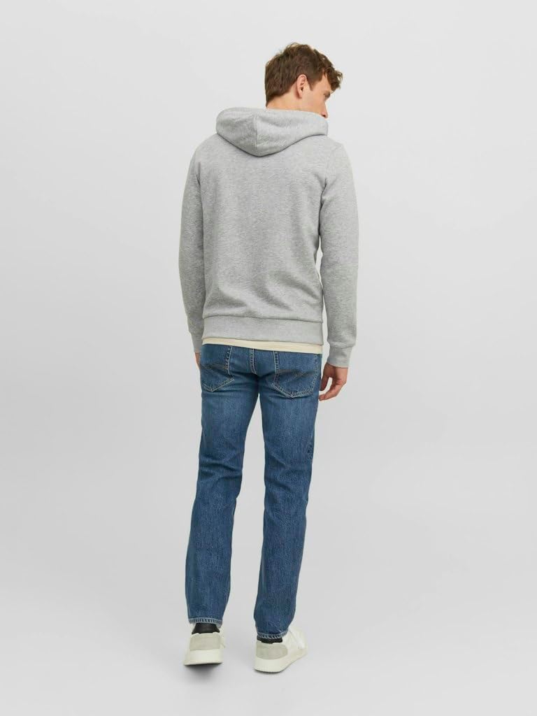 JACK & JONES Herren Jjmikk Sweat Zip Hood Pls Kapuzenjacke 3XL Grosse Grössen Light Grey Melange, 3X